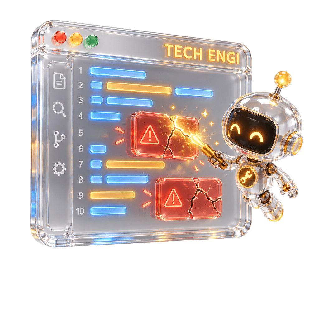 A robot fixing an issue